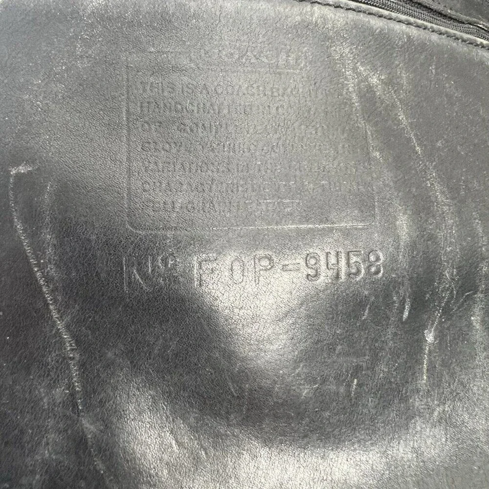 Vintage Coach‎ 9458 Crossbody Legacy Black Thick Leather Slim Messenger Heavy